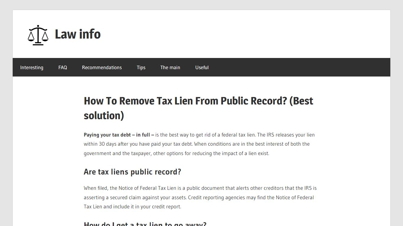 How To Remove Tax Lien From Public Record? (Best solution)
