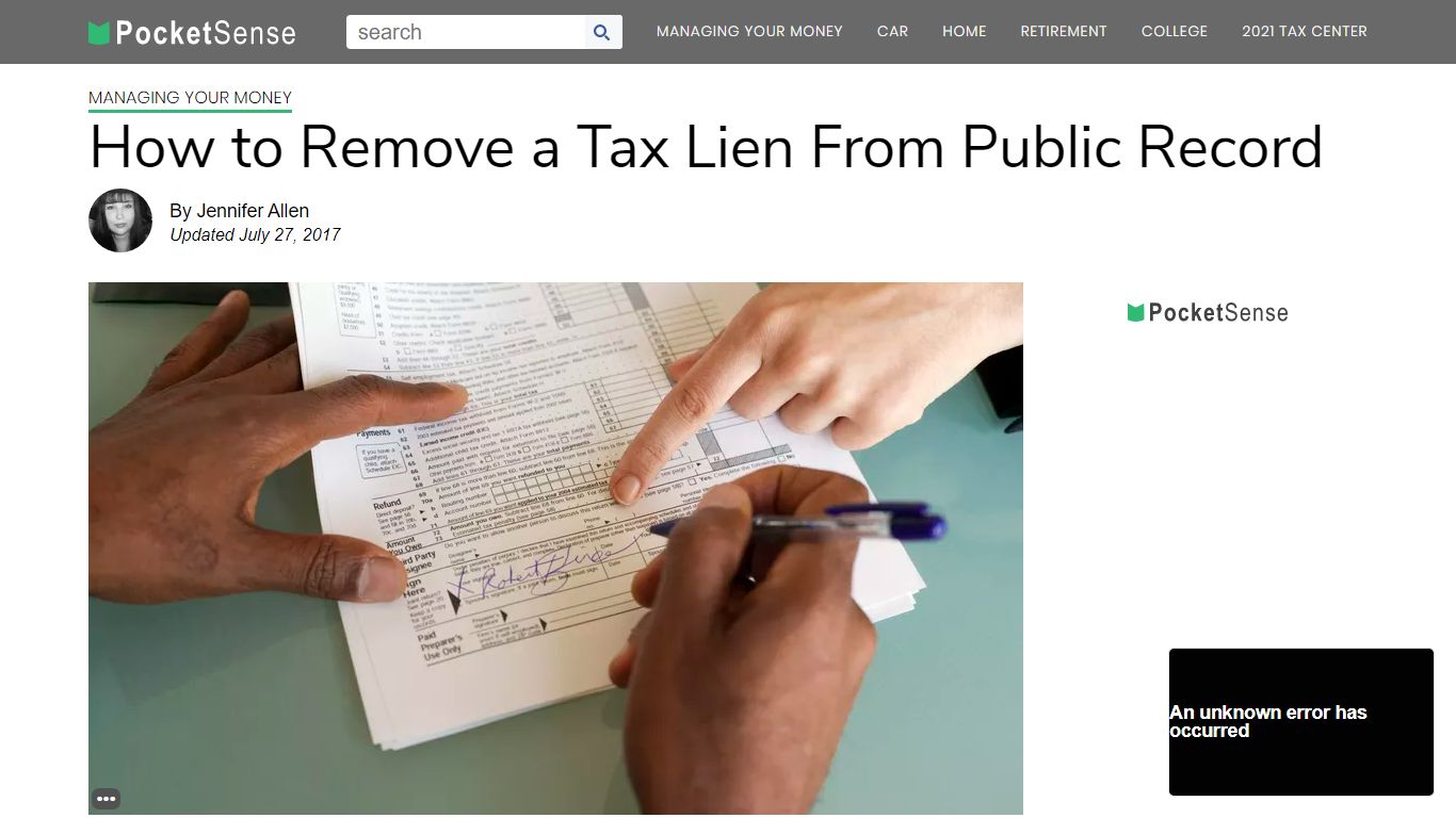How to Remove a Tax Lien From Public Record | Pocketsense